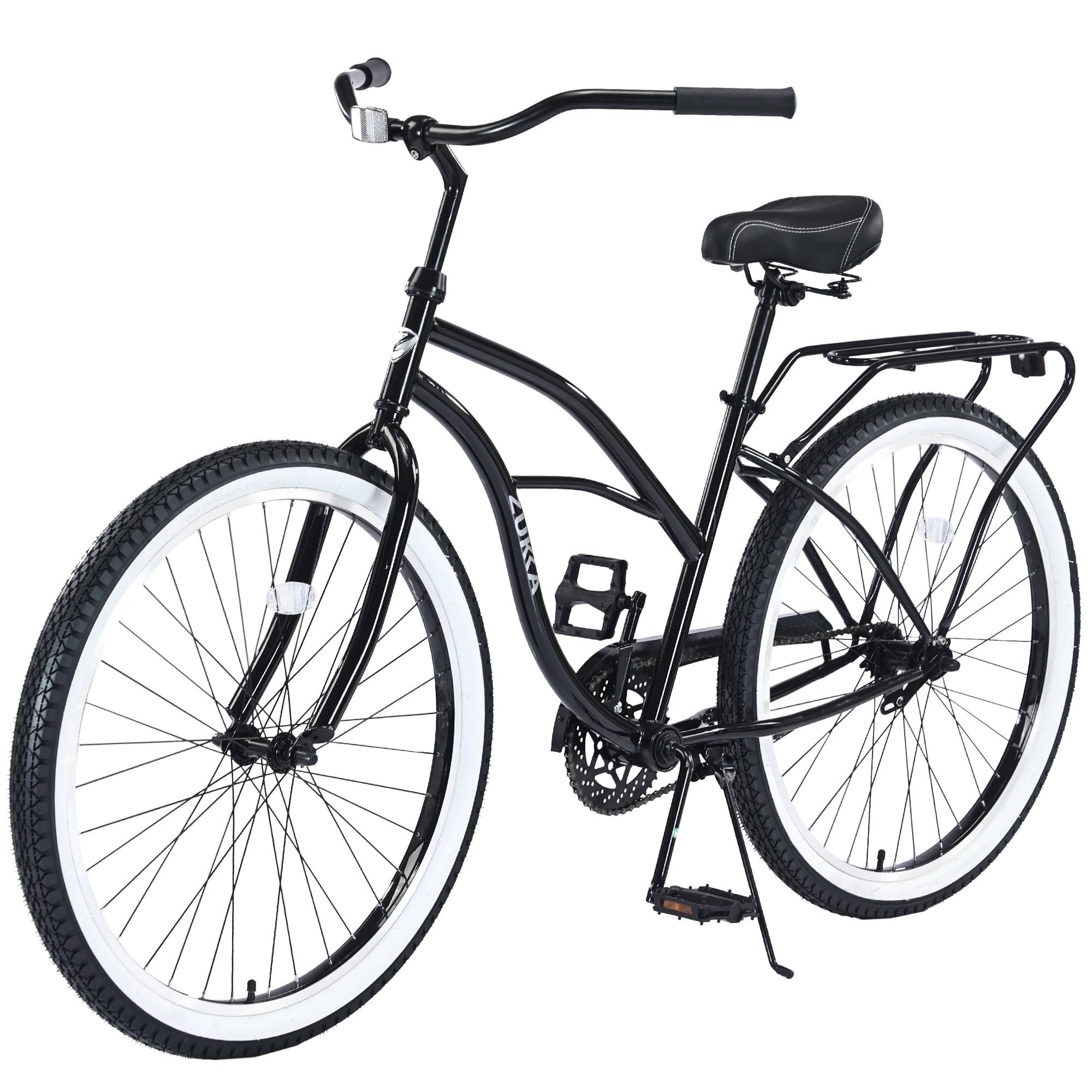 Amazon.com : ZUKKA 26 Inch Beach Cruiser Bike - Single Speed